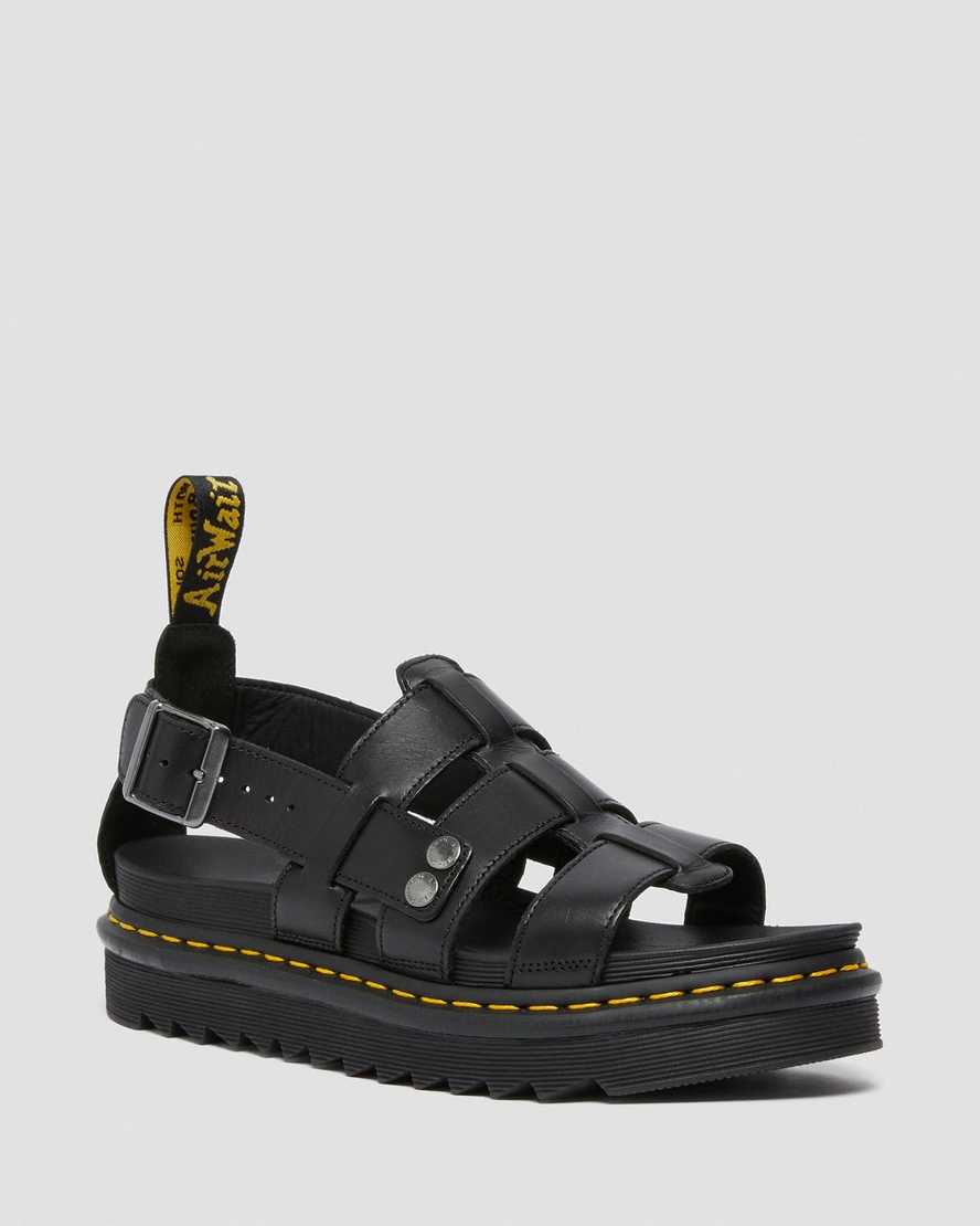 Dr. Martens Terry Deri Strap Kadın Sandalet - Sandalet Siyah |LEZAI5632|